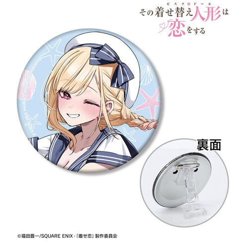 『その着せ替え人形は恋をする』千種みのりイラスト 喜多川 海夢 セーラー水着ver. 3WAY缶バッジ